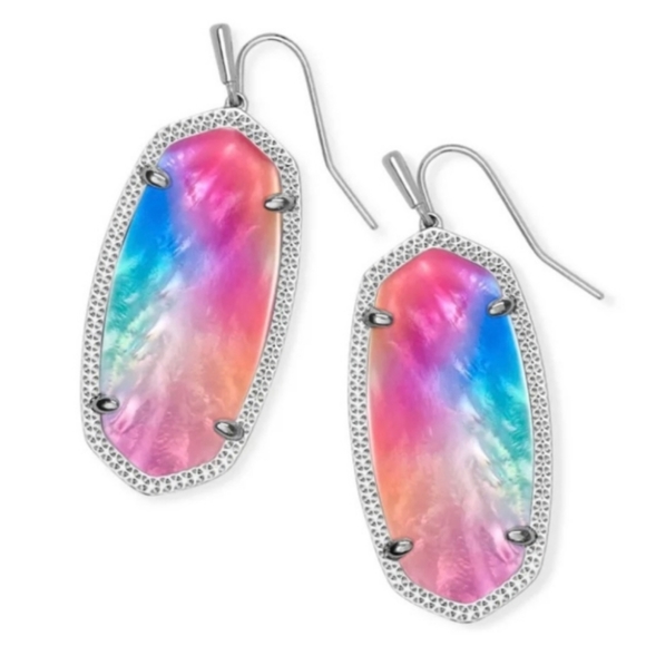 New Kendra Scott Elle Watercolor Illusion Drop Earrings - Picture 3 of 6